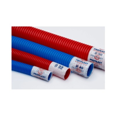 Gaine annelée D16 rouge pour protection eau chaude Espace Bricobat