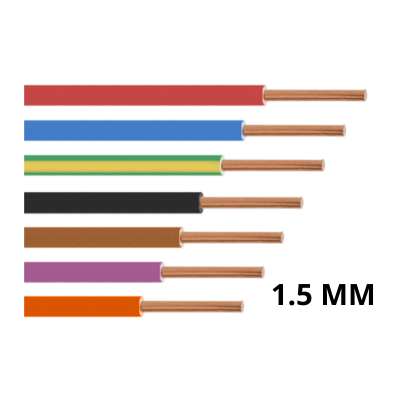 Fils électriques 1,5 mm² bleu rouge vert-jaune Espace Bricobat