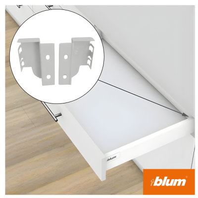 Attache-dos droit Blum METABOX Z30M000S hauteur 22.4mm