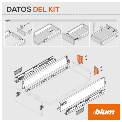 Détail fixation attache-dos Blum Z30M000S droit