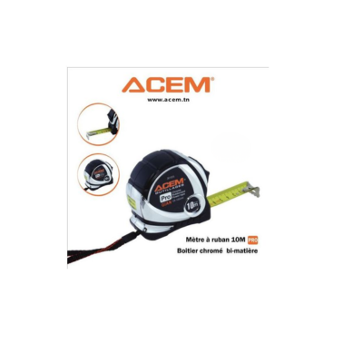 Mètre ruban 10m ACEM roulette de mesure ronde