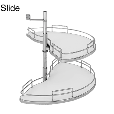 Système de rangement demi-lune pivotante Slide 720mm chromé